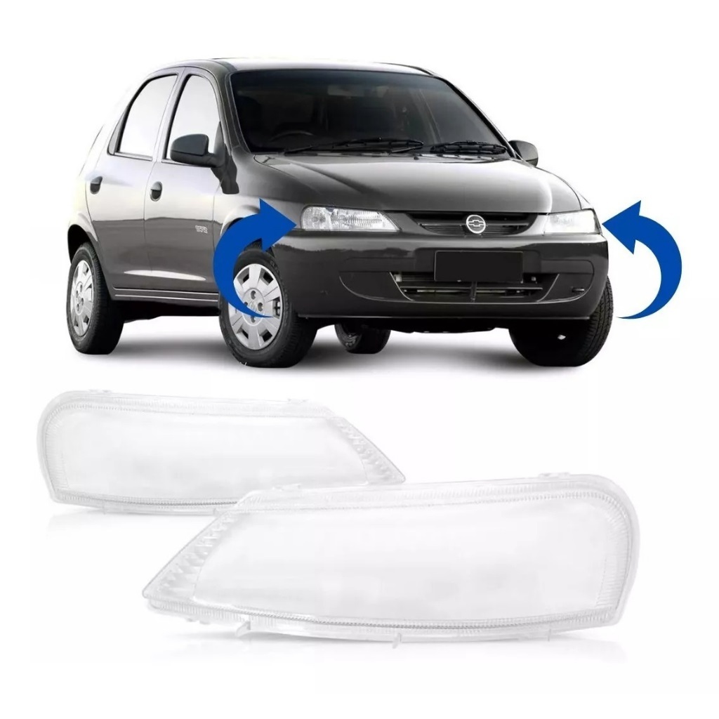 Lente Farol Celta 2000 2001 2002 2003 2004 2005 2006 Gm Lente acrilico lisa Acessórios carro