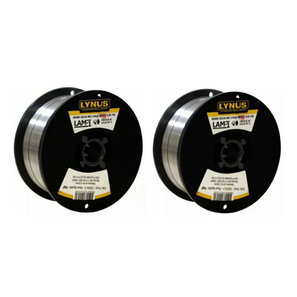 Kit 2 unidades Arame De Solda Mig 0,8 Mm 1kg Sem Gás Lynus em Oferta na Shopee