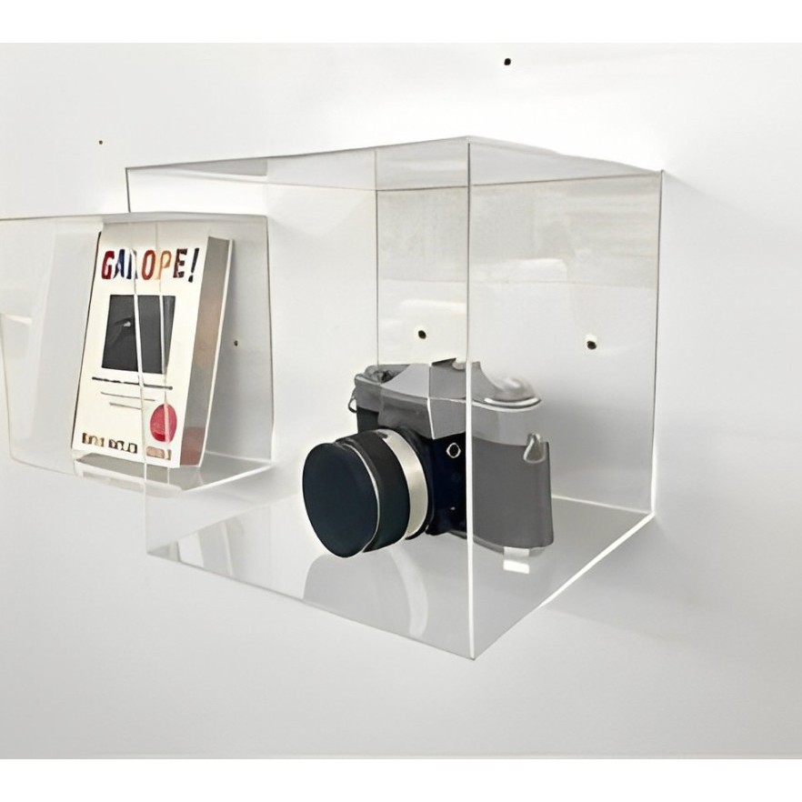 Nicho Acrílico Transparente 25x25x25 – Design Premium para Organizar e Decorar (Últimas Unidades!)