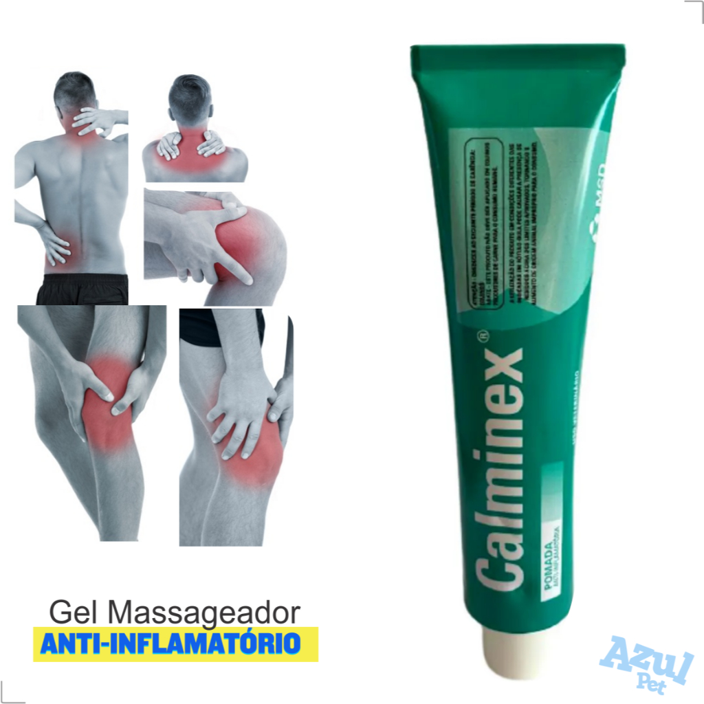 Pomada Calminex Gel Massageador Pomada Massageadora Pomada Para Dor Muscular Dor nas Costas em Oferta na Shopee