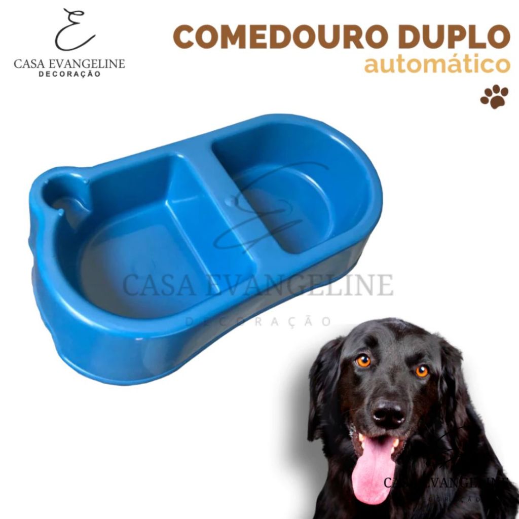 Comedouro Duplo Bebedouro Automático Com Suporte Garrafa Pet Para Cachorro Cães - Gatos Anti Formiga