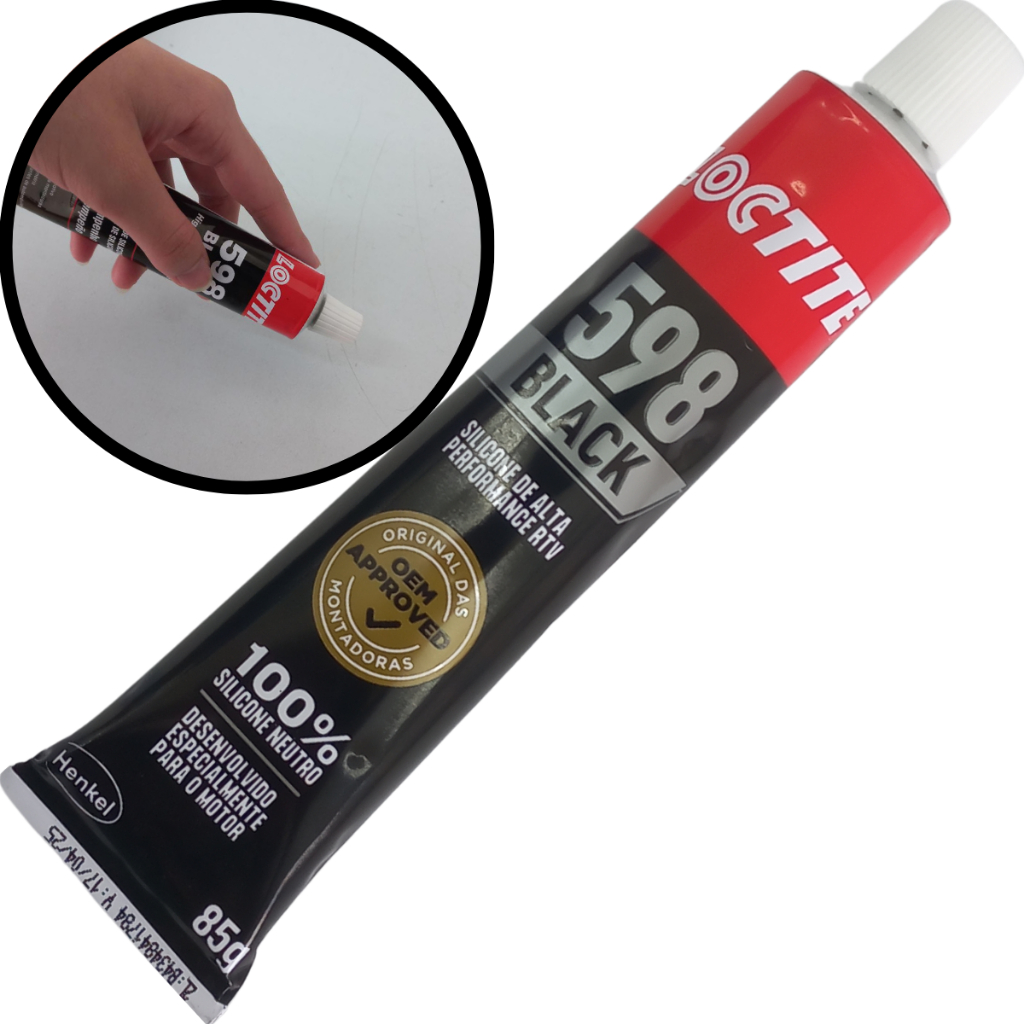 Cola Silicone LOCTITE 598 Black Alta Temperatura 85g Loctite