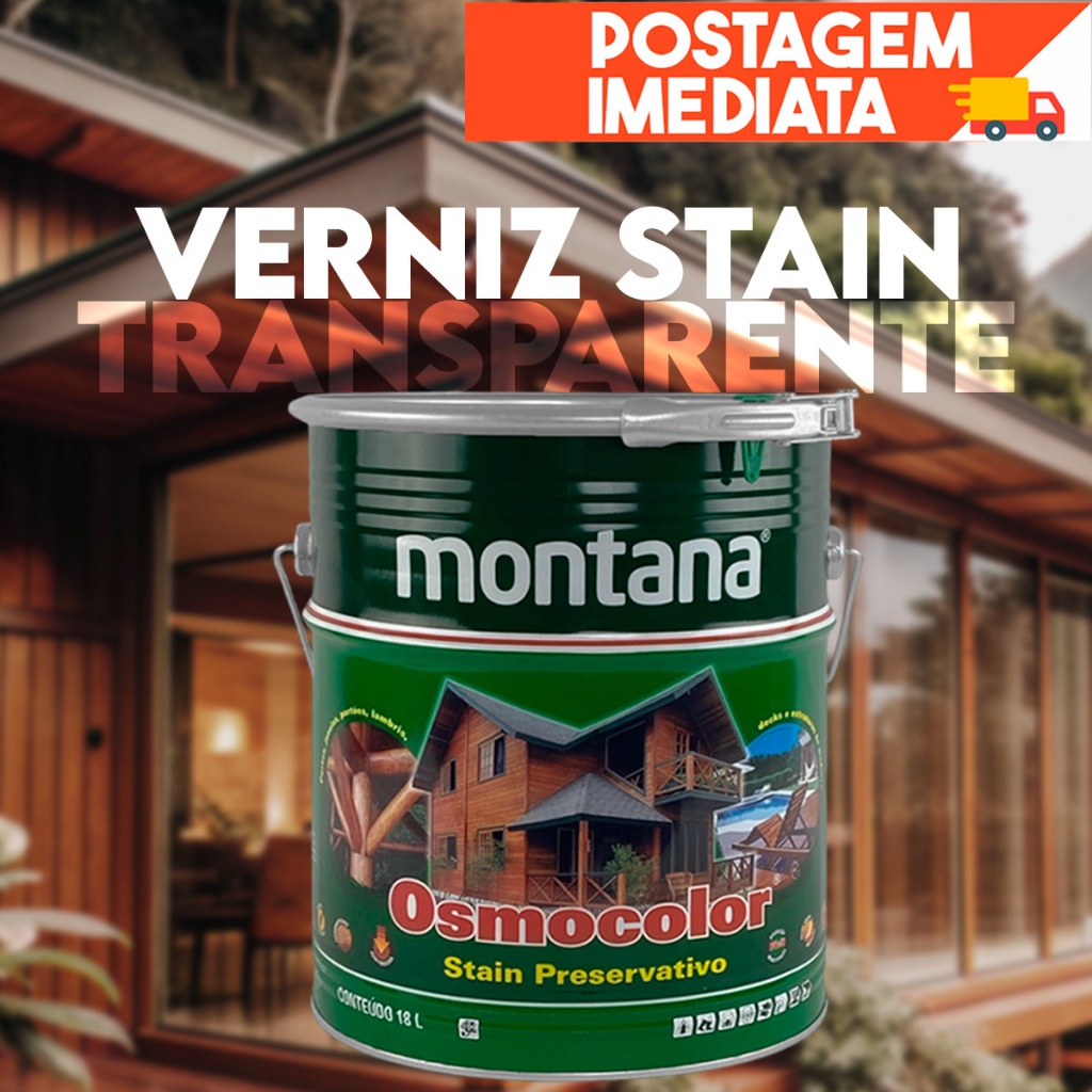 Osmocolor Verniz Stain Montana Acabamento Transparente 18 Litros