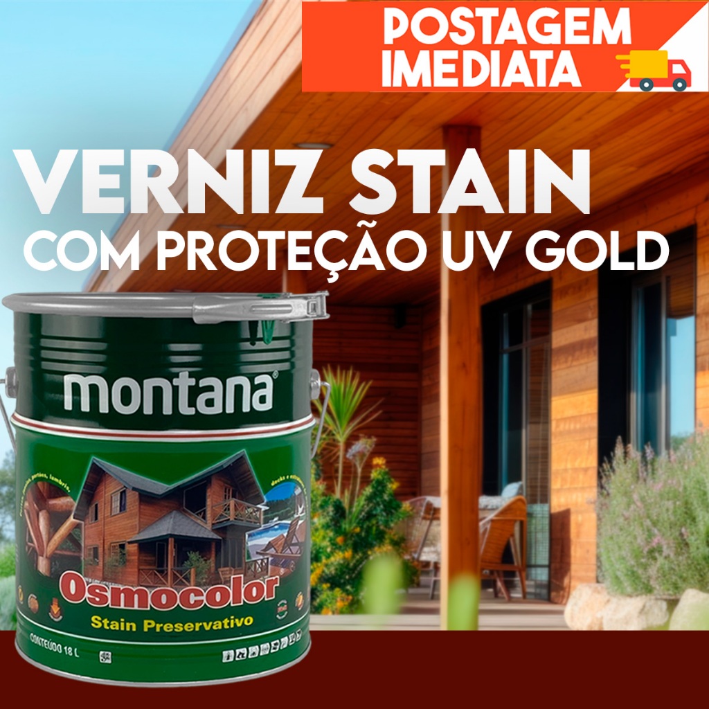 Stain Osmocolor Madeira Pronto Uso 18 Litros Natural Uv Gold