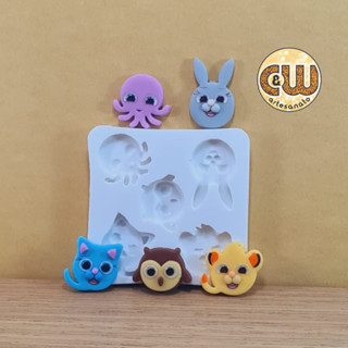 Molde Silicone MINI Turma do Bolo Fofo - Decoração, Confeitaria e Artesanato – Biscuit - Festa em Oferta na Shopee