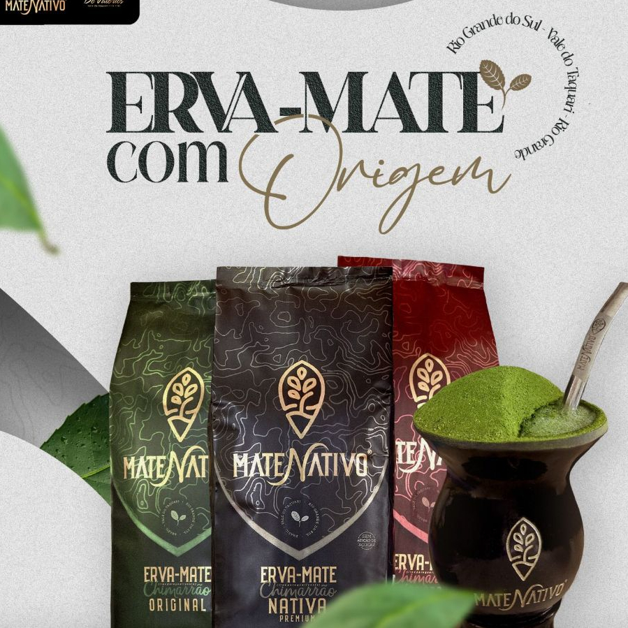 Erva MATE NATIVO 1kg - Moída Grossa + Folhas (VÁCUO) — imagem 2 de 2