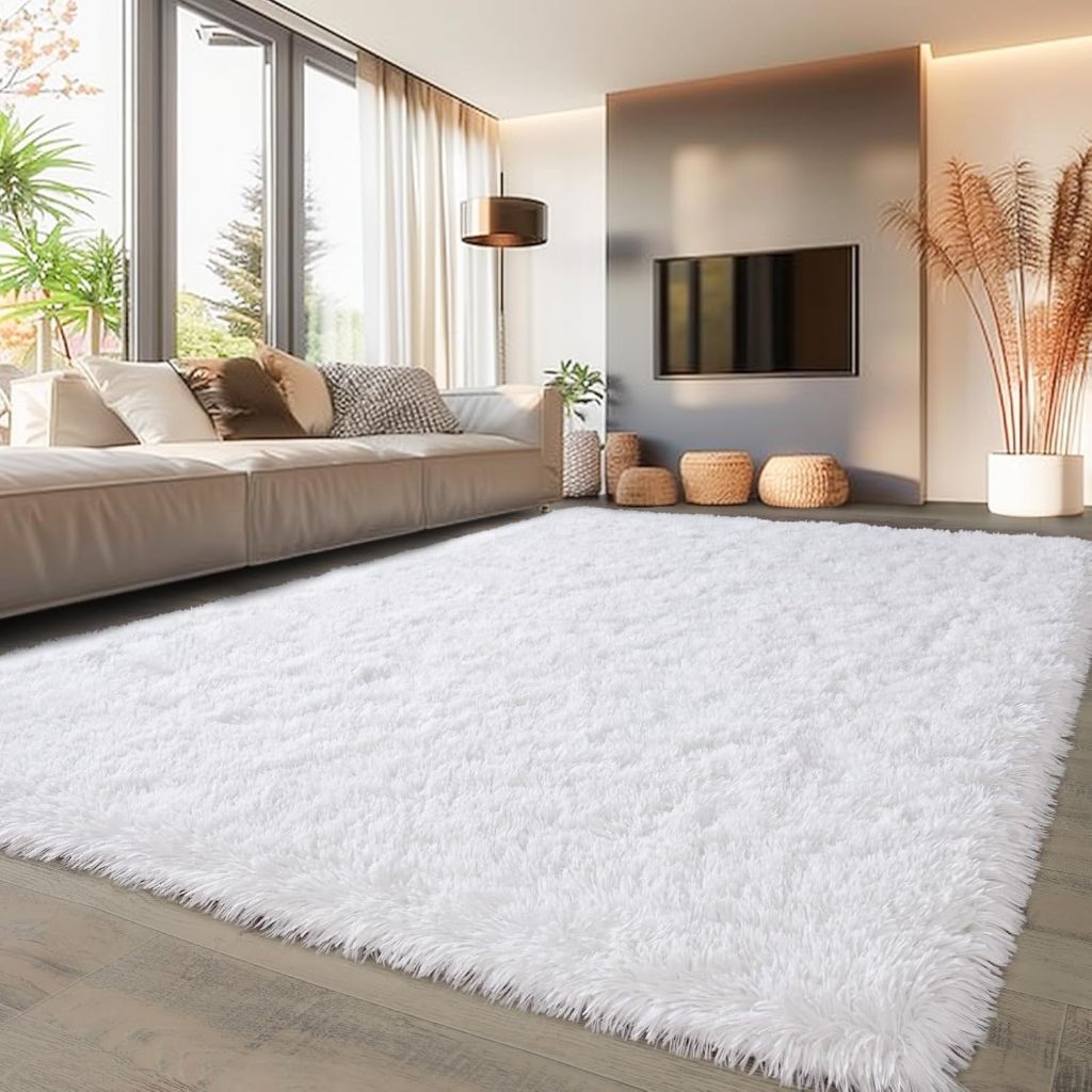 Tapete Peludo Branco 2,00x1,50M Fofo
