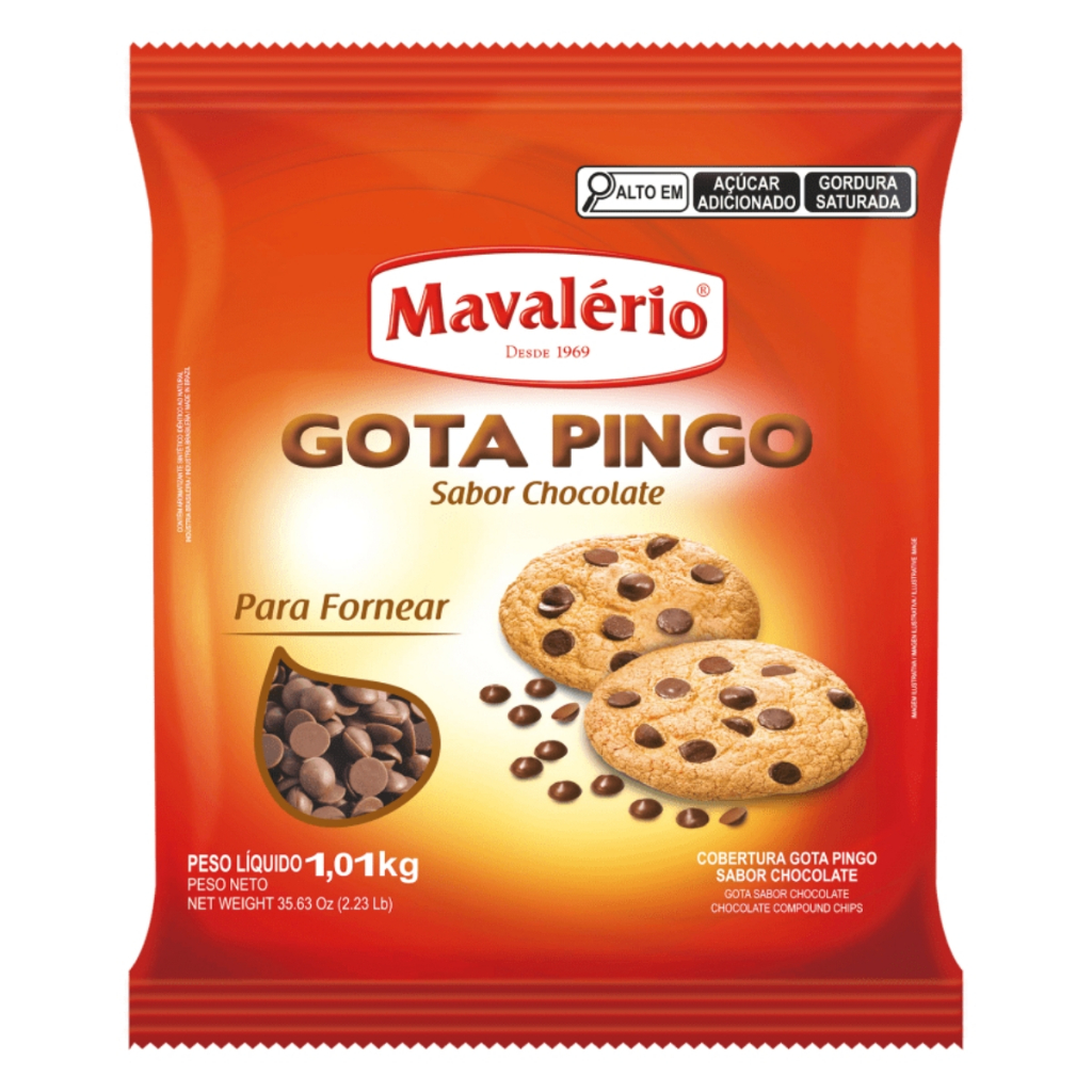 Gota Pingo Forneável Sabor Chocolate 1,01kg Mavalério
