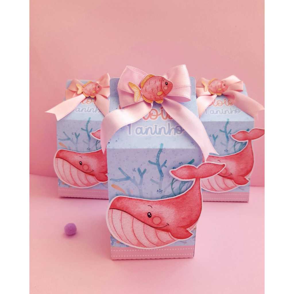 Caixa Milk Personalizada Tema Fundo do Mar ou qualquer outro Tema Semi luxo com apliques e laço | Lembrancinhas | Festa infantil | Aniversário | Personalizados