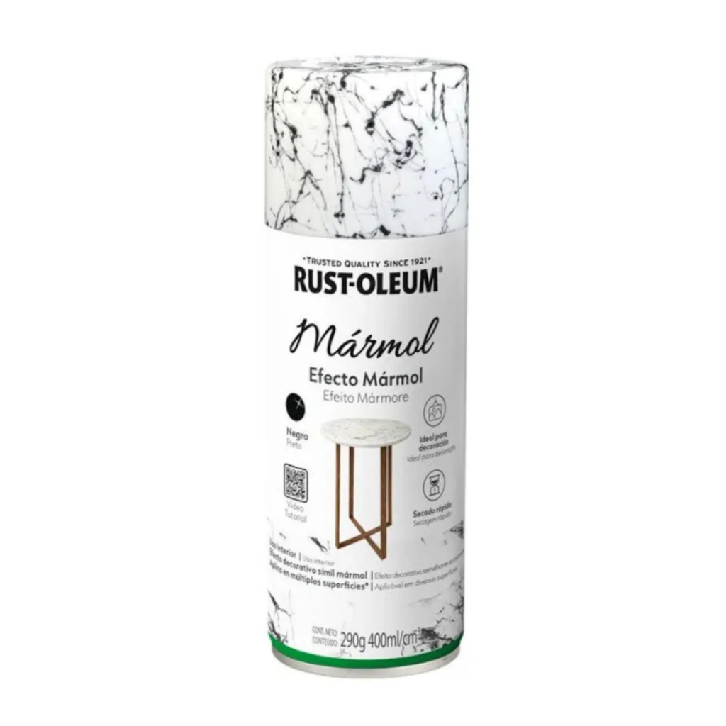 Marmol Spray Efeito Mármore Cor Preto Rust Oleum - Home & Living