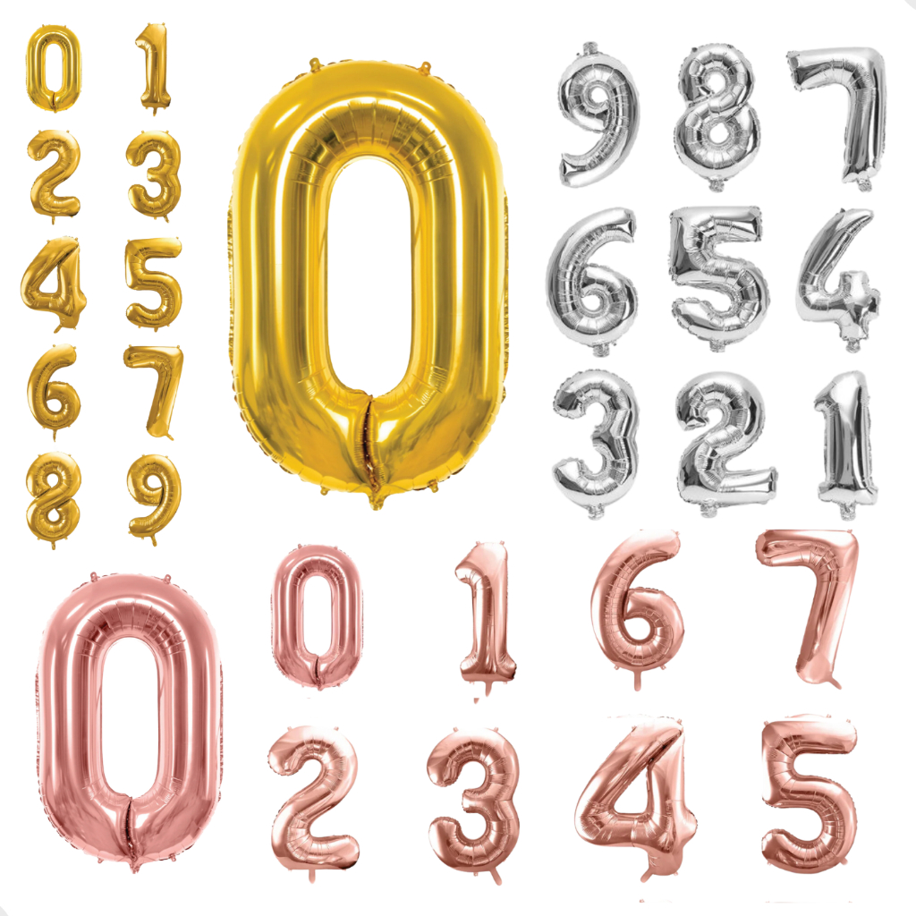 Bexiga Balão Numérico Metalizado Colorido 70cm Aniversario em Oferta na Shopee