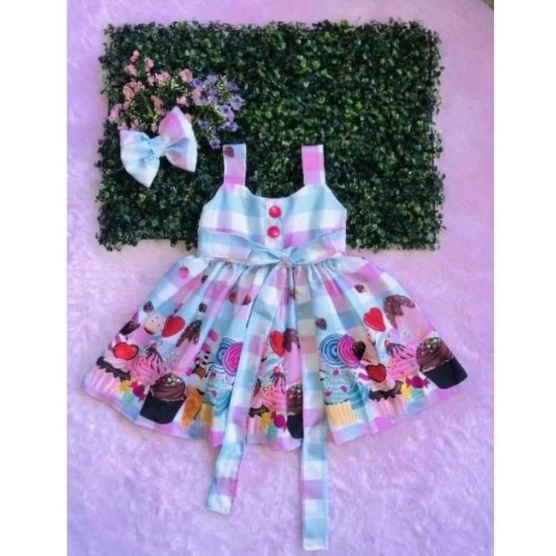 vestido infantil mundo doce em Oferta na Shopee