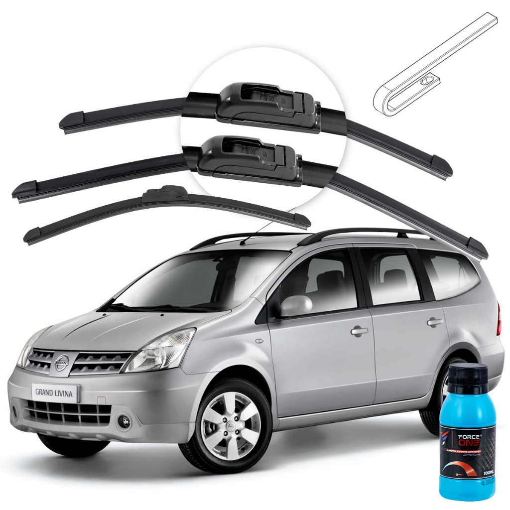 Palheta Limpador de Parabrisa Nissan Grand Livina ano 09 a 14 Universal Dianteira e Traseira em Oferta na Shopee