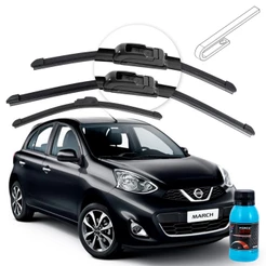 Palheta Limpador de Parabrisa Nissan March ano 11 a 14 Universal Dianteira e Traseira