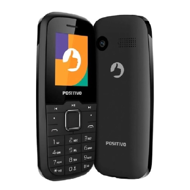 Celular Positivo P26 4G Preto Com Lanterna e Botões Multimídia