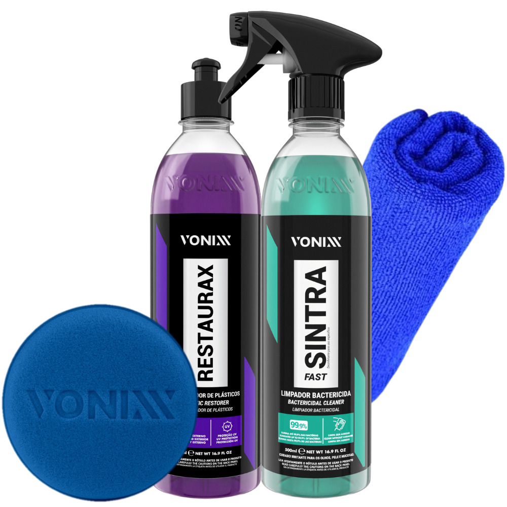 Restaurador de Plasticos Restaurax Vonixx Sintra Fast Limpador Bactericida Toalha em Oferta na Shopee