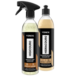 Kit Couro Vonixx Limpeza Banco de Couro e Hidratante Automotivo Vonixx