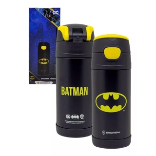 Garrafa Térmica Infantil Batman Oficial 350 Ml Top Handle Dc Comics em Oferta na Shopee