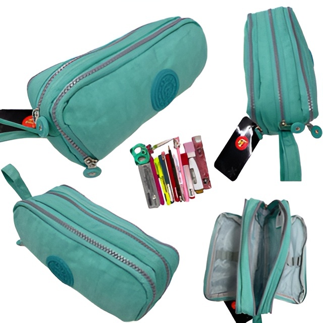 Estojo Escolar 3 Divisores Com Elástico para Lápis e Canetas 6877 em Oferta na Shopee