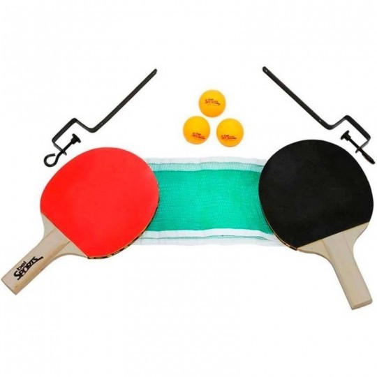 Kit Tênis De Mesa Ping Pong Raquete, Bolinhas E Rede com suporte