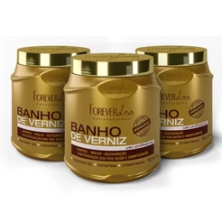 Combo Com 3 Máscaras Banho De Verniz Forever Liss