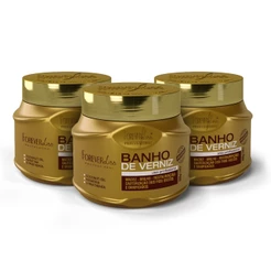 Combo Com 3 Máscaras Banho De Verniz Forever Liss 250G