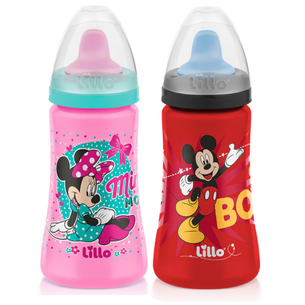 Kit Copos de Treinamento Lillo 300 mL Bebedor em TPE +6 meses Disney Minnie Mickey em Oferta na Shopee