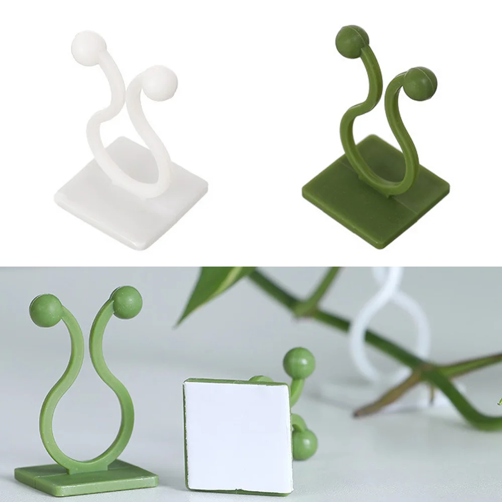 Clip 20 unidades Autoadesivo Fixação para Plantas de Parede Trepadeira Suporte Flores Folhas