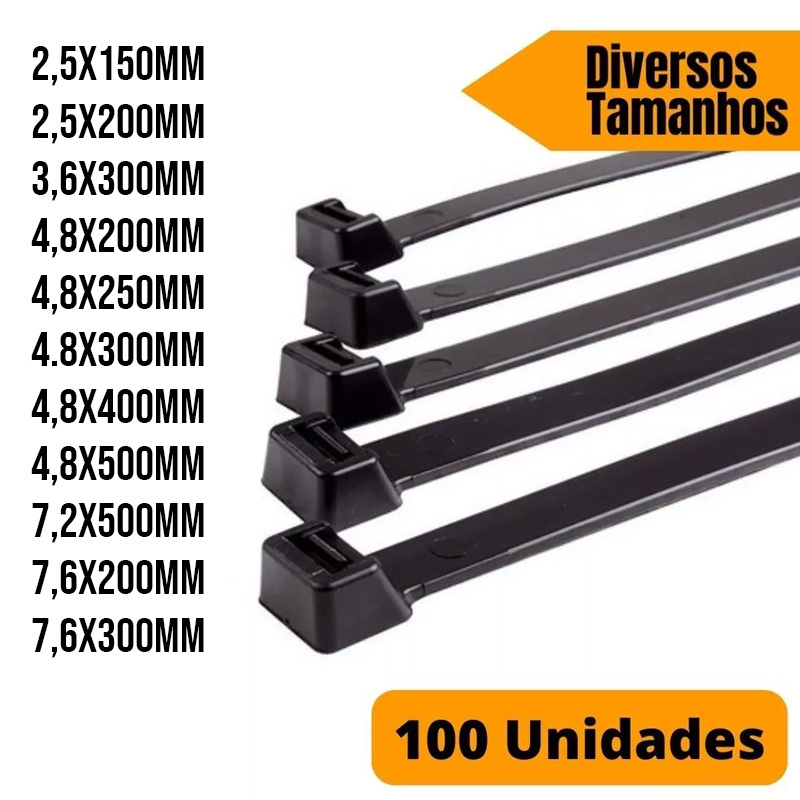 Abraçadeira Nylon Enforca Gato Cinta Plástica 100 Unidades Hellermann 15cm 20cm 25cm 30cm 40cm 50cm em Oferta na Shopee