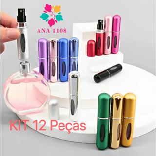 ANA1108 KIT 12 Pcs Porta Perfume Recarregavel Portatil Spray 5ml