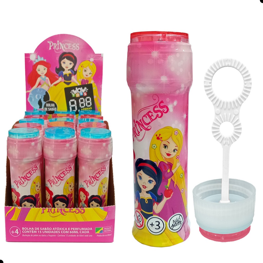 kit 15 Bolha Sabão Bolinha princesas Lembrancinhas de aniversário Infantil Prenda sacola surpresa