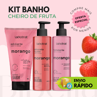 Kit Spa Banho Cuidados Diários Rosto e Corpo Labotrat - Esfoliante, Hidratante e Sabonete - Corporal e Facial em Oferta na Shopee