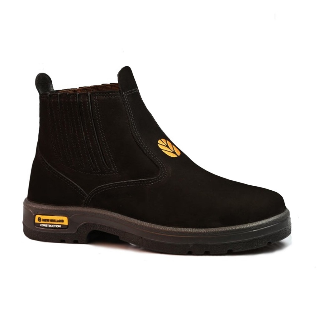 BOTINA NEW HOLLAND PRETA BOTA CASUAL TRABALHO UNISSEX 2023 COURO ,.,