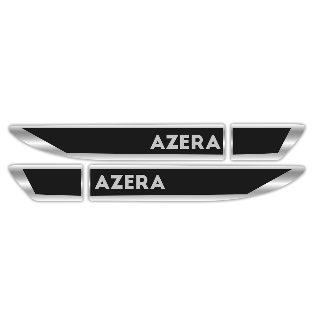 Par Adesivo Emblema Lateral Paralama Porta Compatível Azera