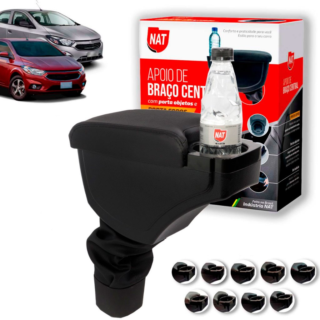 Apoio de Braço Onix E Prisma  2012 Até 2019 C/ Porta Copo em Oferta na Shopee