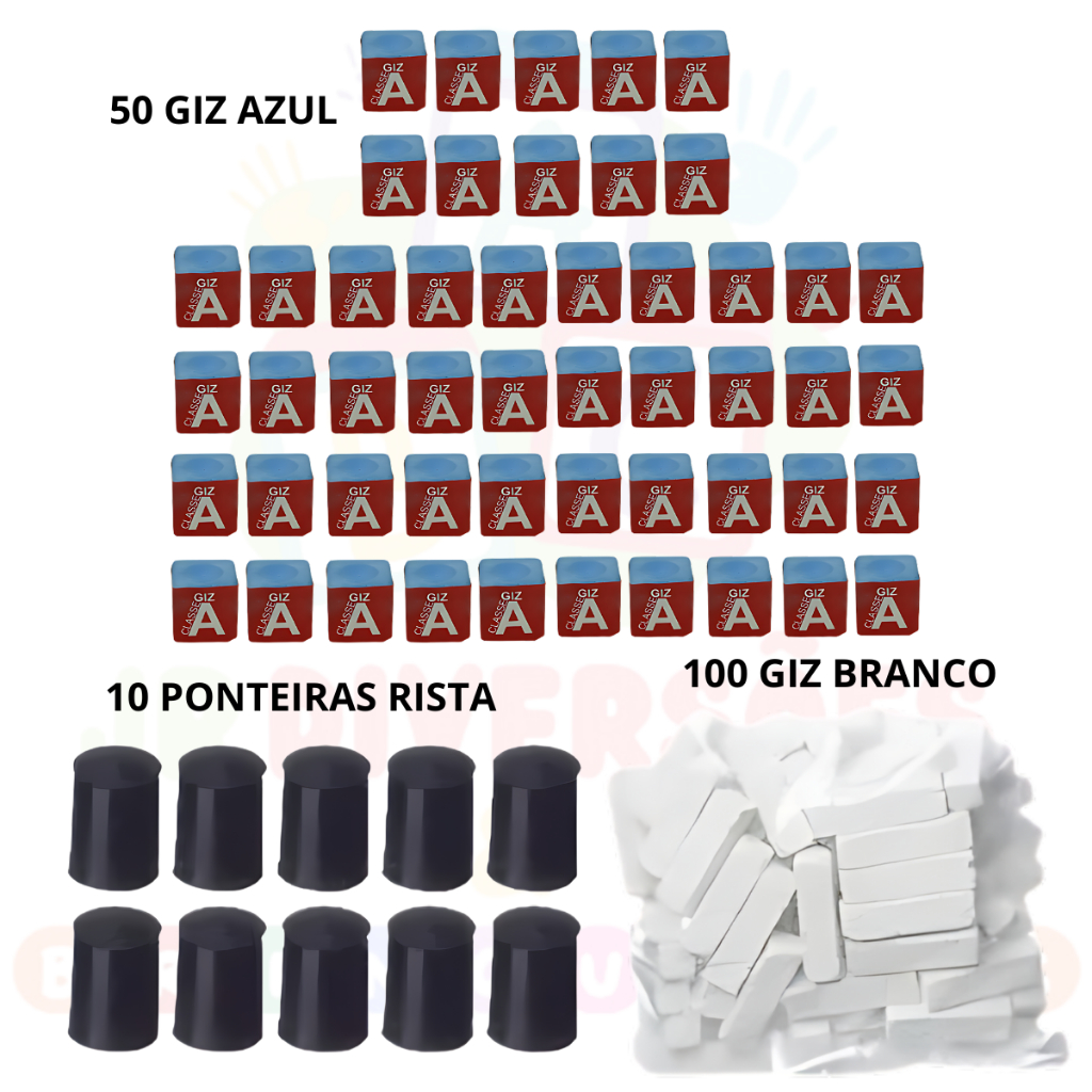 Giz Azul Giz Branco Para Sinuca Ponteira Sinuca Bilhar Snooker kit