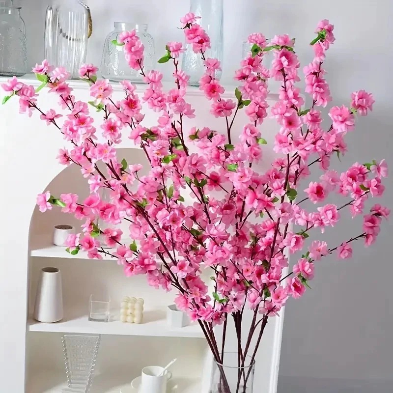 Kit 10 a 40 Buquê De Flores De Cerejeira Artificial, Flor Pessegueiro, Estilo oriental Dec...