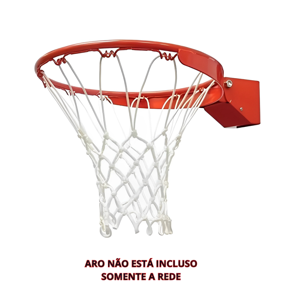 Par Rede Basquete Fio 6mm Seda Oficial Para Aro Profissional