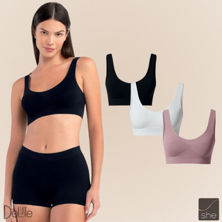 Kit 3 Top Sutia Regata SHE Fitness De Microfibra Sem Costura e Sem Bojo Para Exercicios P ao GG em Oferta na Shopee