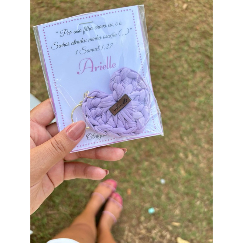 chaveiro personalizado de coração com cartão 10 und lembrancinha de aniversario, batizado, nascimento, festa