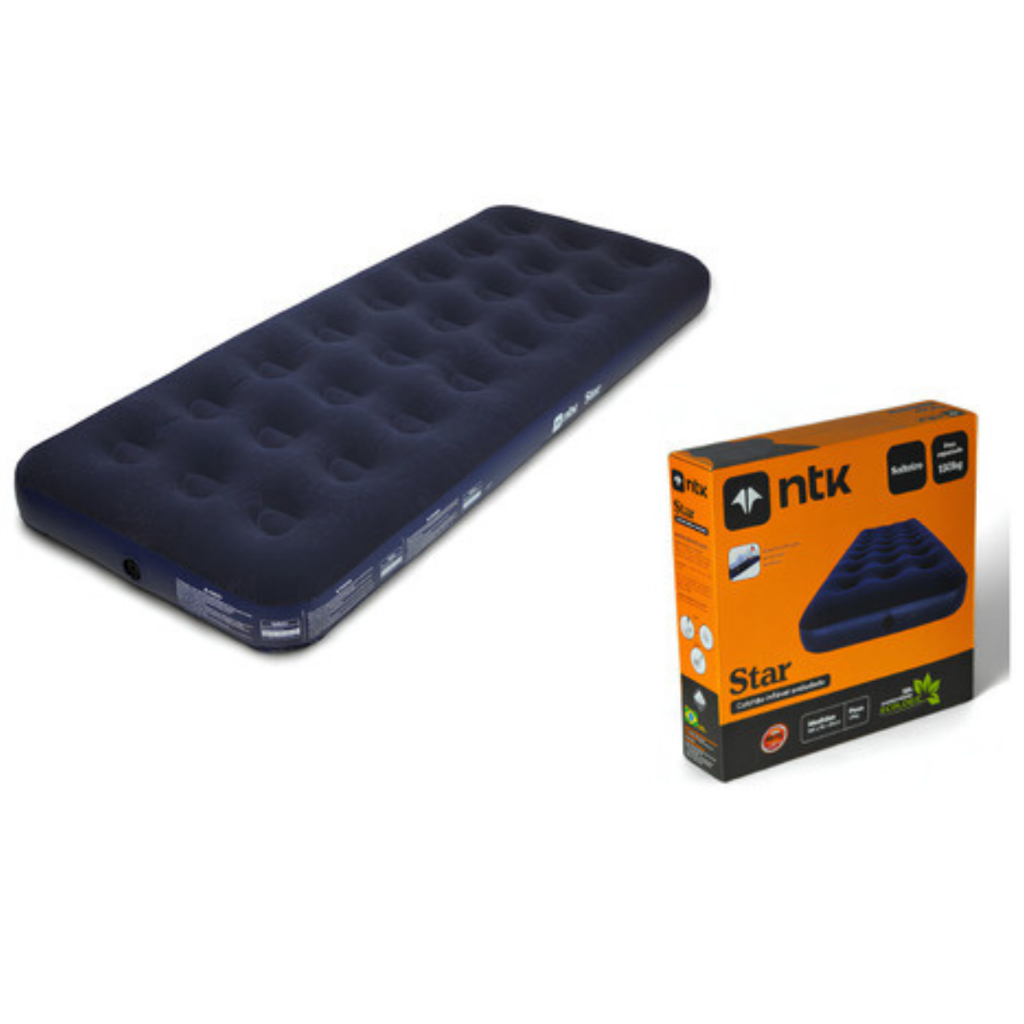 Colchão Inflável De Ar Solteiro Confortável Multiuso Camping