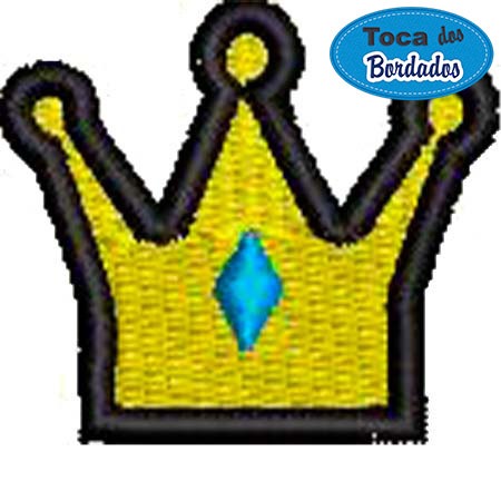 Patch Bordado Coroa 4x4 cm Cód.6211 mini patch infantil