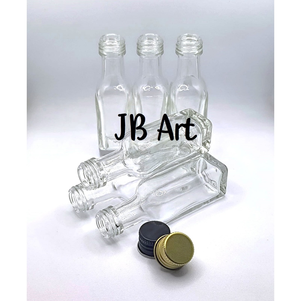 Kit com 10 ou mais garrafinhas quadrada para lembrancinha - 20ml (VIDRO) em Oferta na Shopee