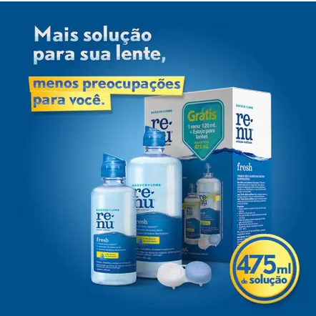 Kit Re nu Fresh Solução Multiuso Para Lentes 355ml +120ml
