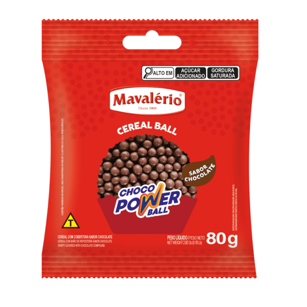 Choc Power Ball Sabor Chocolate 80g Mavalério em Oferta na Shopee