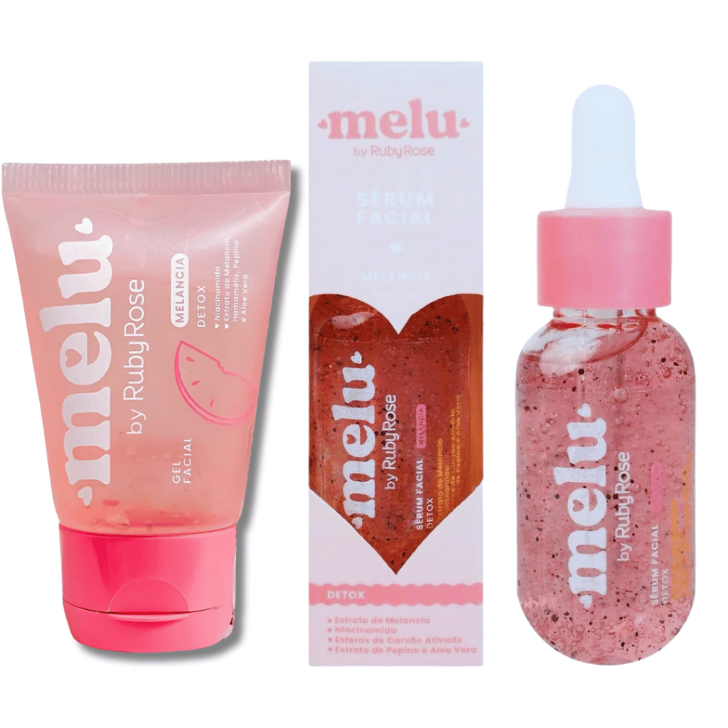 Kit Sérum Facial 30ml + Creme Facial Melancia 40g - Melu by Ruby Rose