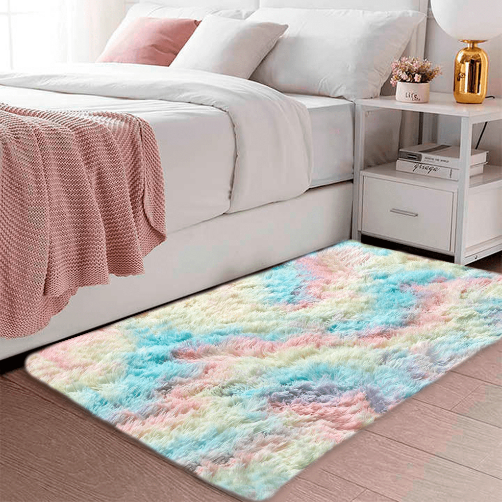 Tapete 1,00 X 0,55 Peludo Felpudo 40mm Sala Shaggy Luxo tapete