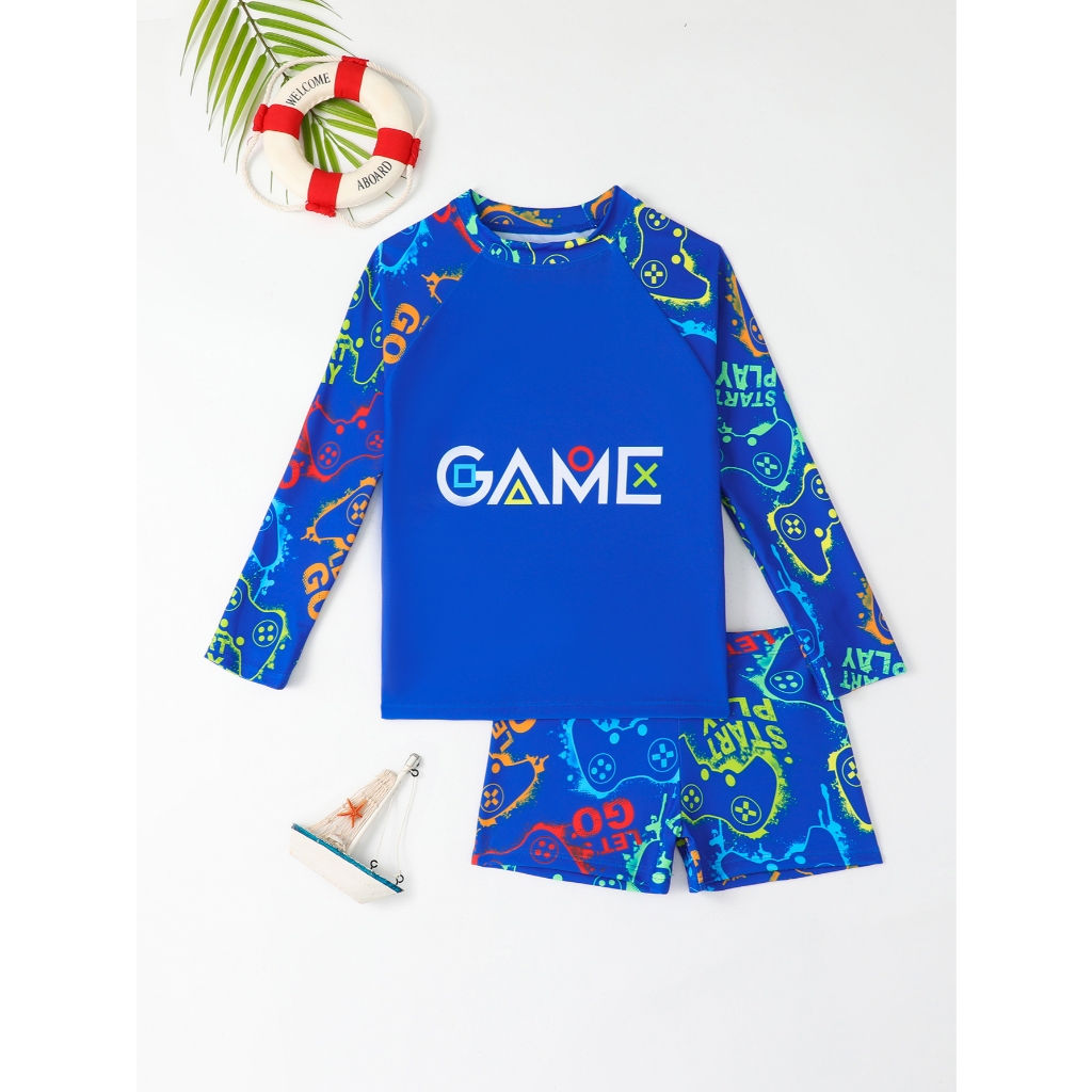 WD VEST Conjunto de Praia Infantil Masculino - Aventura no Mundo dos Games i3011