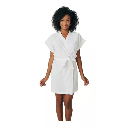 Roupao Felpudo Adulto Curto Havai Tamanho M Branco Lepper