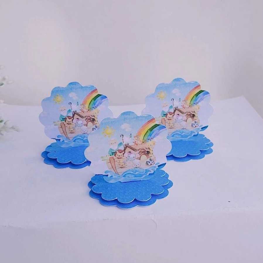Kit Aplique 3D, 10, 20, 30 ou 40 und. Tag ARCA DE NOÉ Personalizados | Lembrancinhas | Festa infantil | Aniversário